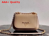 Prada Saffiano Leather Chain Shoulder Bag in Beige Replica