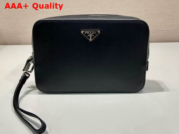 Prada Saffiano Leather Clutch in Black 2VF017 Replica