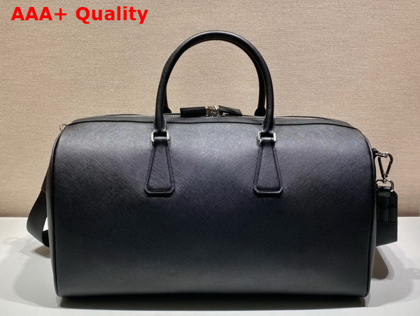 Prada Saffiano Leather Duffle Bag in Black Replica