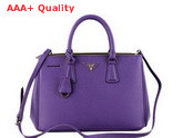 Prada Saffiano Leather Handbag Purple Replica