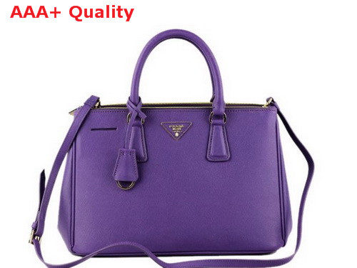 Prada Saffiano Leather Handbag Purple Replica