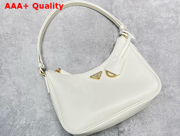 Prada Saffiano Leather Mini Bag White 1BC204 Replica