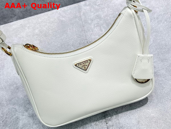 Prada Saffiano Leather Mini Bag White 1BC204 Replica