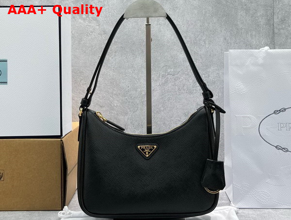 Prada Saffiano Leather Mini Bag in Black 1BC204 Replica