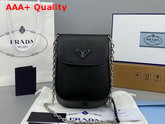 Prada Saffiano Leather Mini Bag in Black 1BH185 Replica