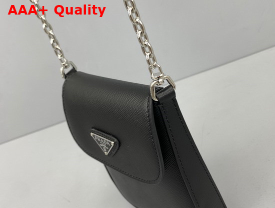 Prada Saffiano Leather Mini Bag in Black 1BH185 Replica