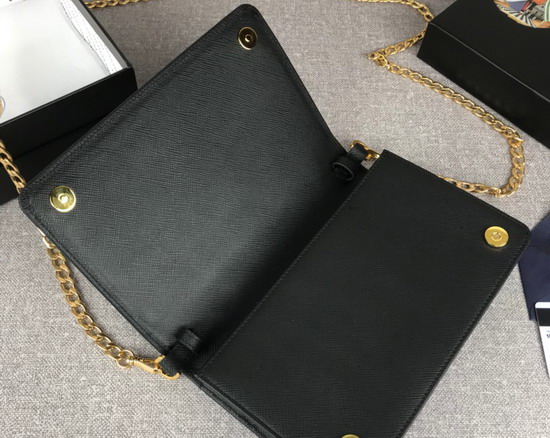 Prada Saffiano Leather Mini Bag in Black