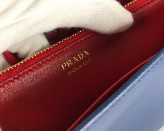 Prada Saffiano Leather Mini Bag in Blue