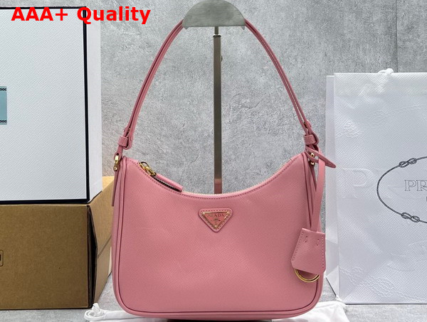 Prada Saffiano Leather Mini Bag in Petal Pink 1BC204 Replica