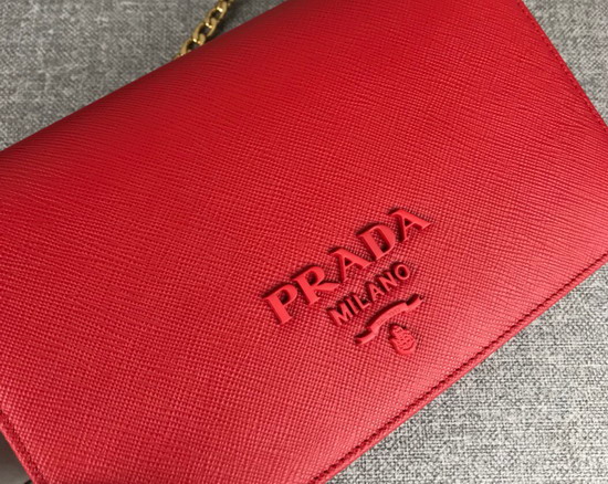 Prada Saffiano Leather Mini Bag in Red