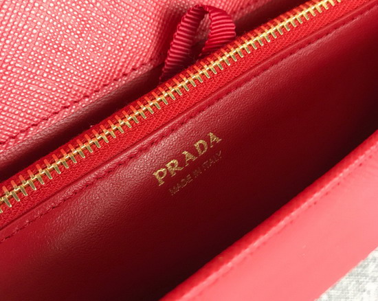 Prada Saffiano Leather Mini Bag in Red