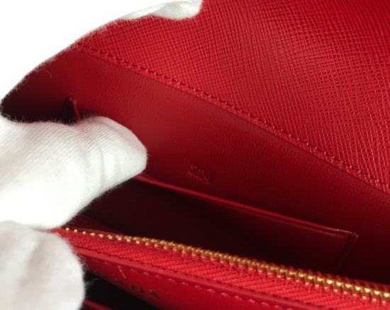 Prada Saffiano Leather Mini Bag in Red