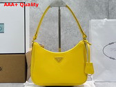 Prada Saffiano Leather Mini Bag in Sunny Yellow 1BC204 Replica