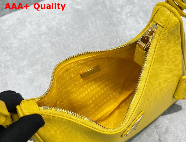 Prada Saffiano Leather Mini Bag in Sunny Yellow 1BC204 Replica