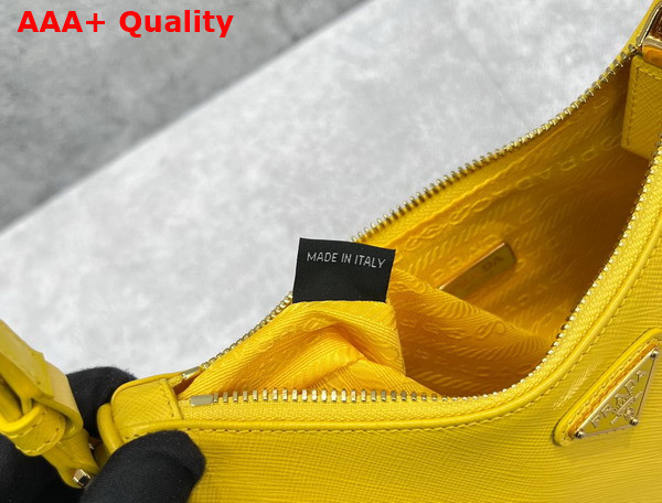 Prada Saffiano Leather Mini Bag in Sunny Yellow 1BC204 Replica