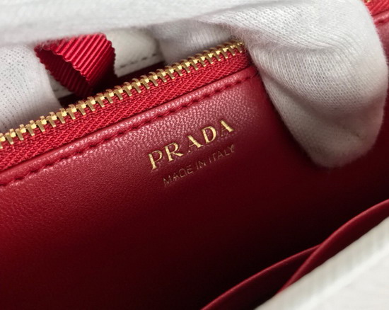 Prada Saffiano Leather Mini Bag in White