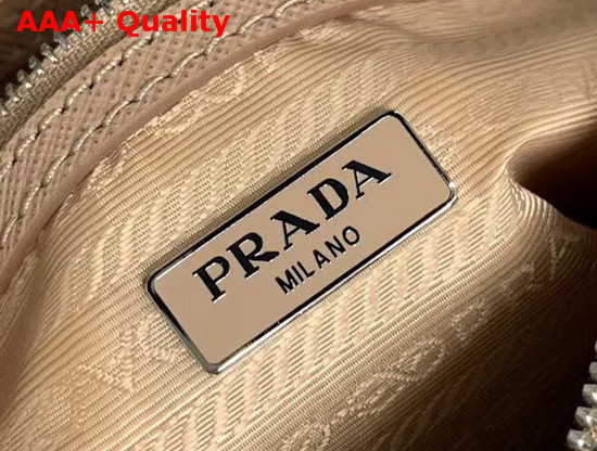 Prada Saffiano Leather Mini Boston Bag in Beige Replica