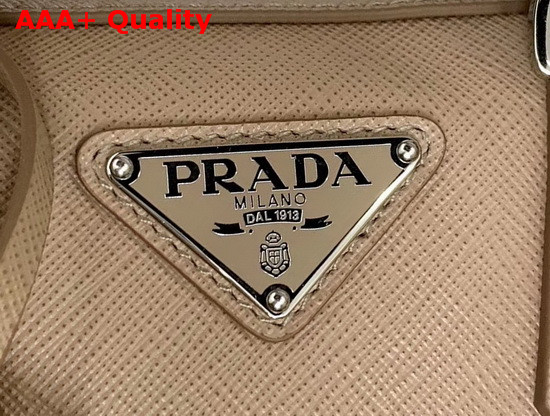 Prada Saffiano Leather Mini Boston Bag in Beige Replica