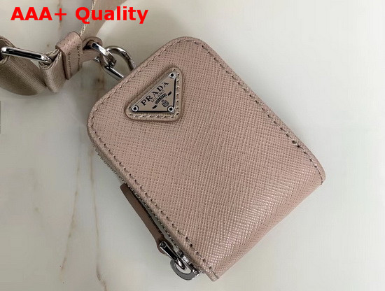 Prada Saffiano Leather Mini Boston Bag in Beige Replica