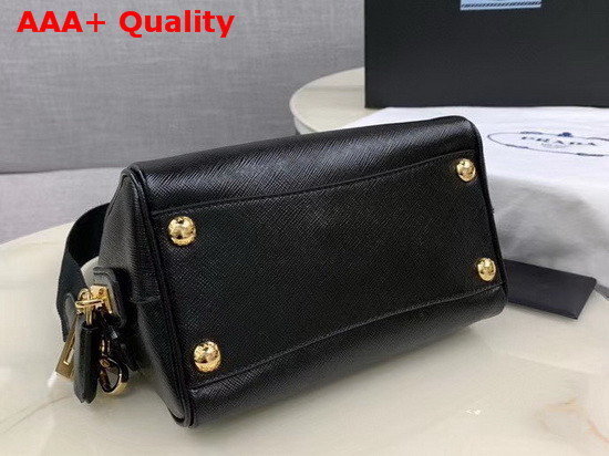 Prada Saffiano Leather Mini Boston Bag in Black Replica