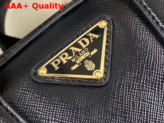 Prada Saffiano Leather Mini Boston Bag in Black Replica