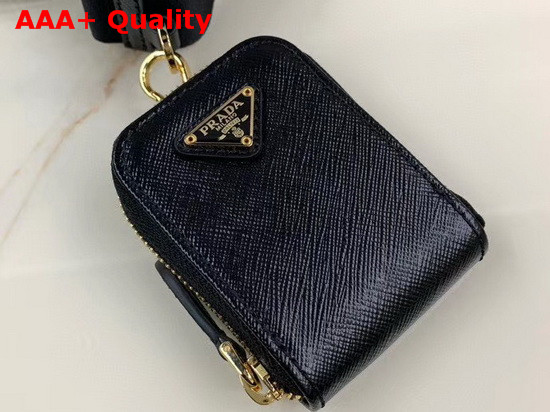 Prada Saffiano Leather Mini Boston Bag in Black Replica