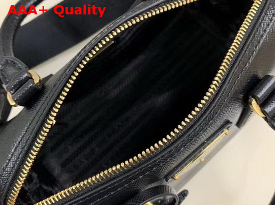 Prada Saffiano Leather Mini Boston Bag in Black Replica