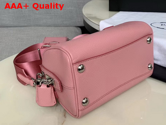 Prada Saffiano Leather Mini Boston Bag in Pink Replica