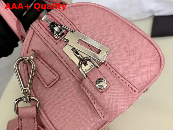 Prada Saffiano Leather Mini Boston Bag in Pink Replica