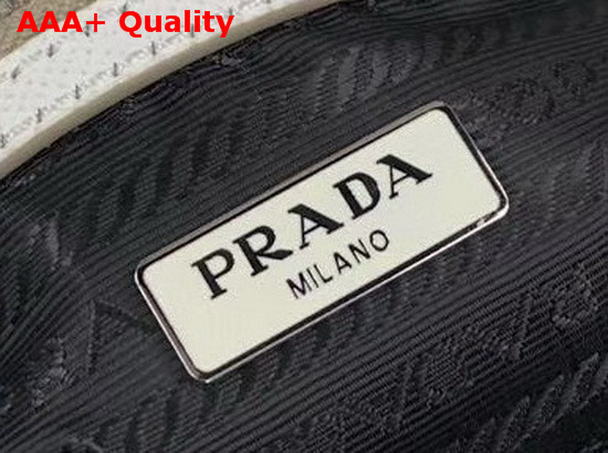 Prada Saffiano Leather Mini Boston Bag in White Replica