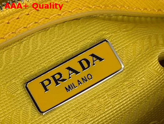 Prada Saffiano Leather Mini Boston Bag in Yellow Replica