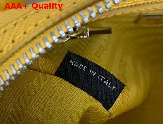 Prada Saffiano Leather Mini Boston Bag in Yellow Replica