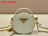 Prada Saffiano Leather Mini Pouch in White 1NR023 Replica