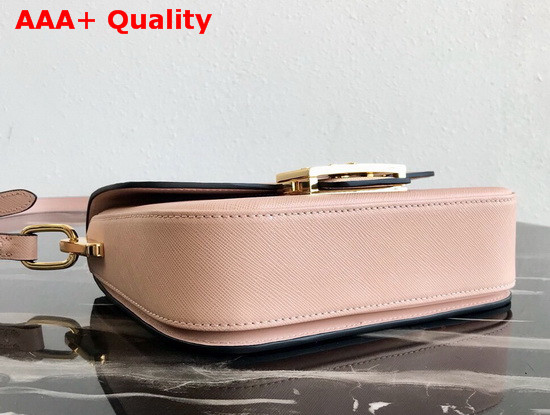 Prada Saffiano Leather Prada Embleme Bag in Pink Replica