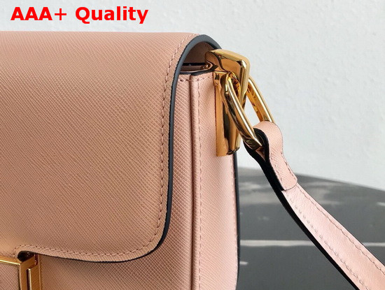 Prada Saffiano Leather Prada Embleme Bag in Pink Replica