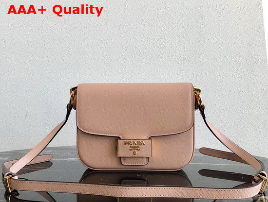 Prada Saffiano Leather Prada Embleme Bag in Pink Replica