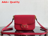 Prada Saffiano Leather Prada Embleme Bag in Red Replica