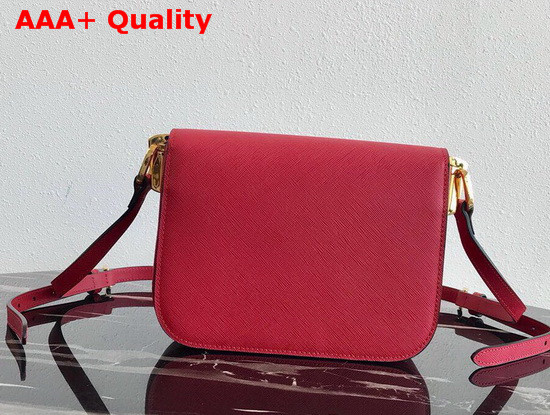 Prada Saffiano Leather Prada Embleme Bag in Red Replica