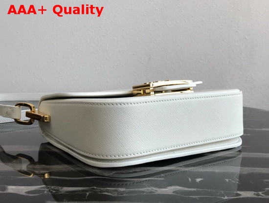 Prada Saffiano Leather Prada Embleme Bag in White Replica