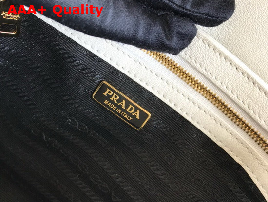 Prada Saffiano Leather Prada Embleme Bag in White Replica