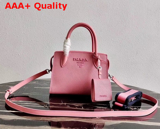 Prada Saffiano Leather Prada Monochrome Bag in Petal Pink Replica