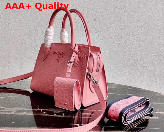 Prada Saffiano Leather Prada Monochrome Bag in Petal Pink Replica