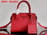 Prada Saffiano Leather Prada Monochrome Bag in Red Replica