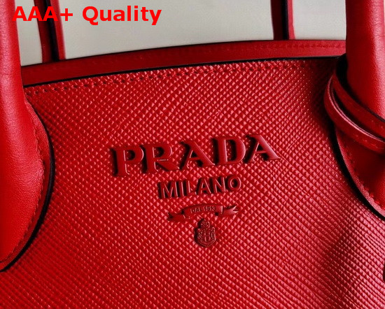 Prada Saffiano Leather Prada Monochrome Bag in Red Replica