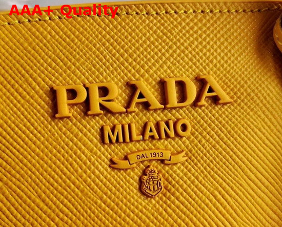 Prada Saffiano Leather Prada Monochrome Bag in Yellow Replica