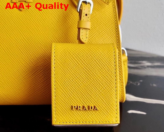 Prada Saffiano Leather Prada Monochrome Bag in Yellow Replica