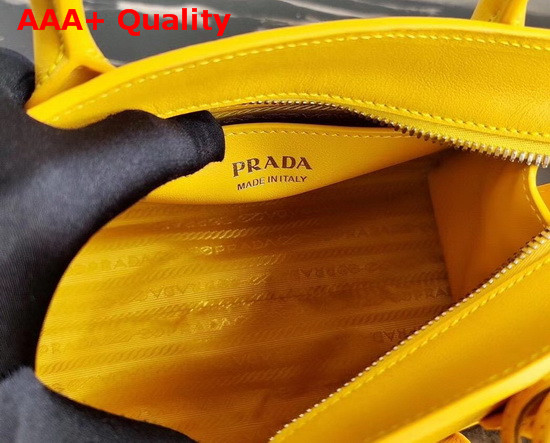 Prada Saffiano Leather Prada Monochrome Bag in Yellow Replica