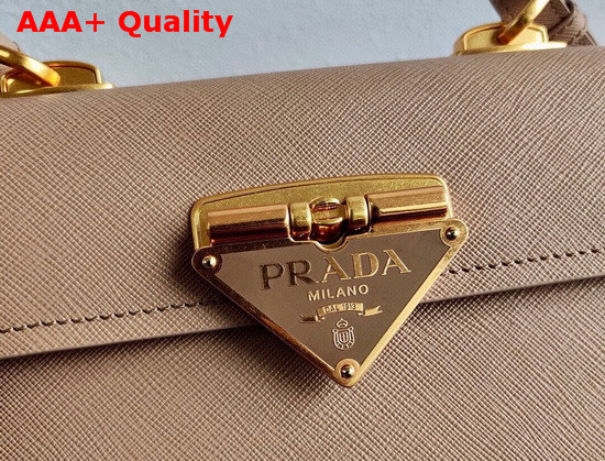 Prada Saffiano Leather Prada Symbole Bag Cameo Beige 1BD270 Replica