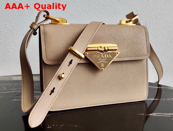 Prada Saffiano Leather Prada Symbole Bag Cameo Beige 1BD270 Replica