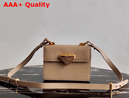 Prada Saffiano Leather Prada Symbole Bag Cameo Beige 1BD270 Replica